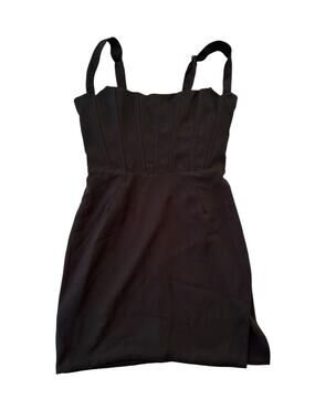 Oh Polly size 4 new corset bodice  Black Mini Dress Structured lbd party night